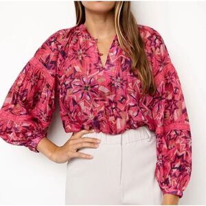 NWOT Chufy IVY LONG SLEEVE BLOUSE SIZE Med $425 B29